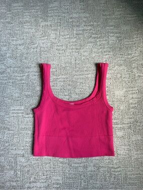 Nikibiki Hot Pink Ribbed Tank Top